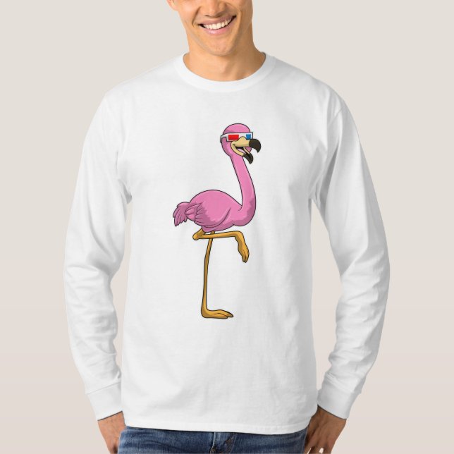 Flamingo with Glasses T-Shirt (Front)