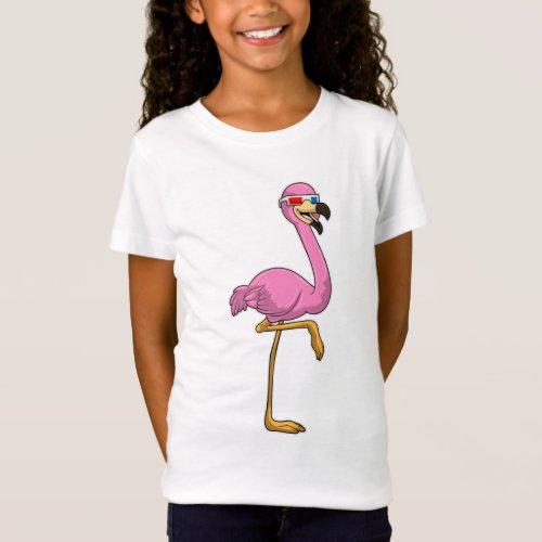 Flamingo with Glasses T_Shirt