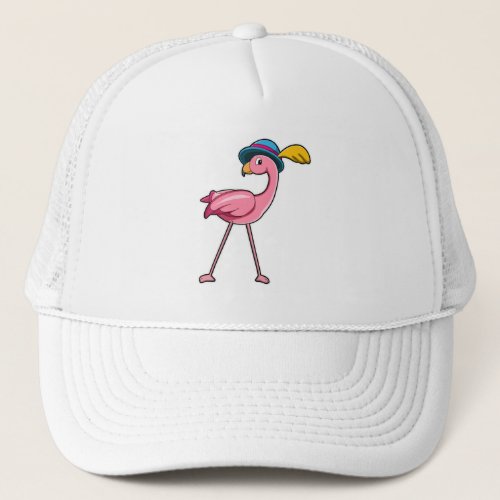 Flamingo with Hat  Feather