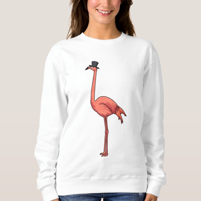 Flamingo with Hat Sweatshirt (Front)