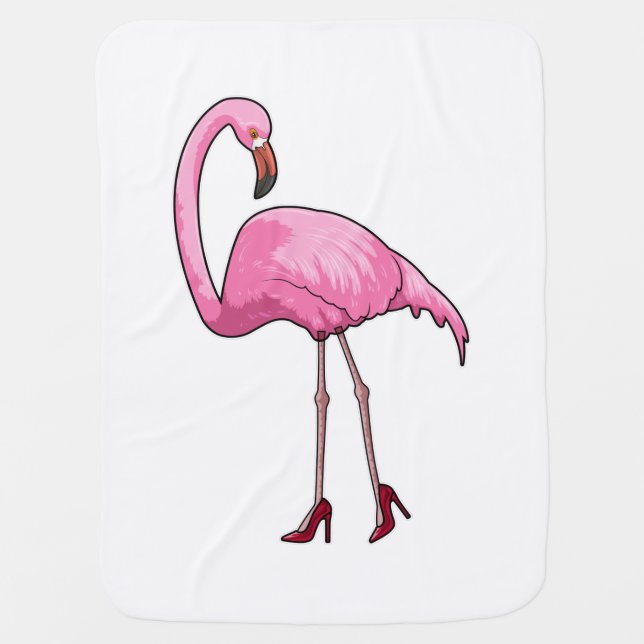 Flamingo with High heels Baby Blanket (Front)