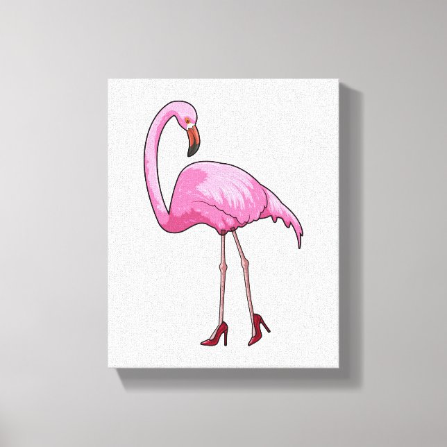 Flamingo with High heels Canvas Print (Front)