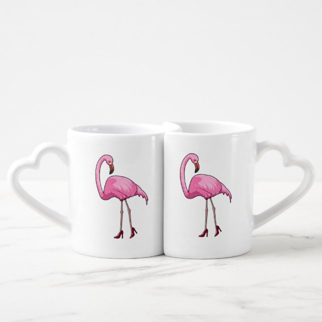 Flamingo with High heels Coffee Mug Set (Front Nesting)