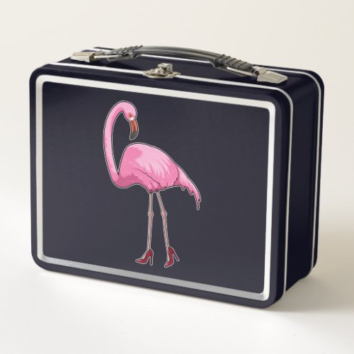 Flamingo with High heels Metal Lunch Box