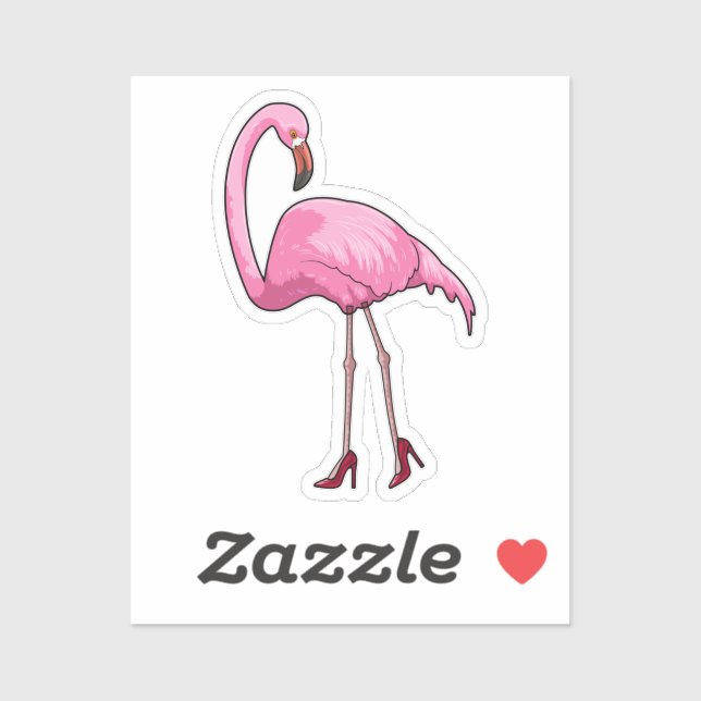 Flamingo with High heels Sticker (Sheet)