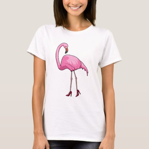 Flamingo with High heels T_Shirt