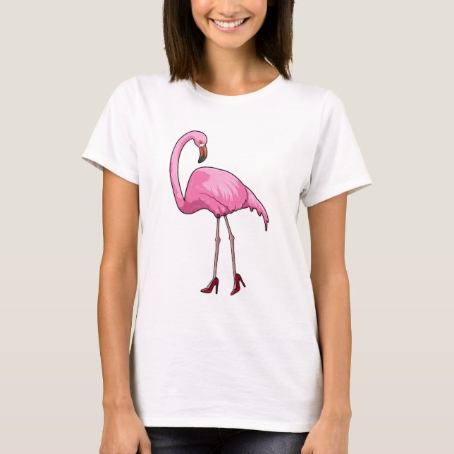 Flamingo with High heels T-Shirt (Front)