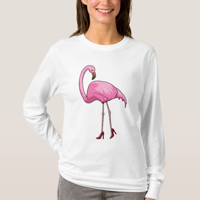 Flamingo with High heels T-Shirt (Front)
