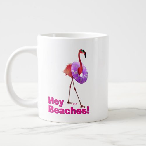 Flamingo With Inner Tube Giant Coffee Mug