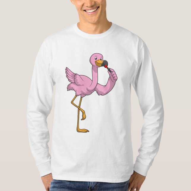 Flamingo with Lipstick T-Shirt (Front)
