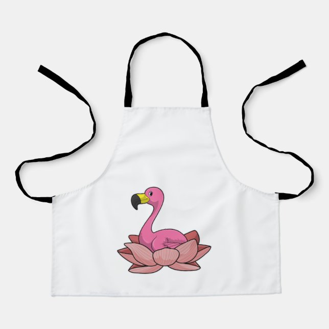 Flamingo with Lotus flower Apron (Front)