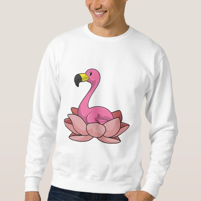 Flamingo with Lotus flower Sweatshirt (Front)