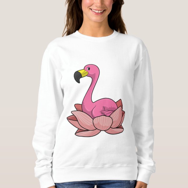 Flamingo with Lotus flower Sweatshirt (Front)