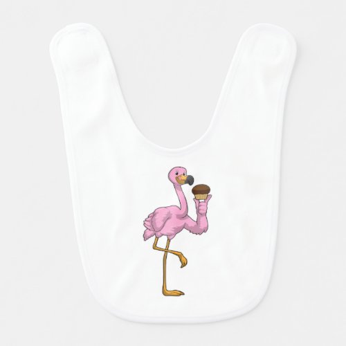 Flamingo with Muffin Baby Bib