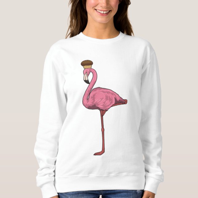 Flamingo with Muffin Sweatshirt (Front)