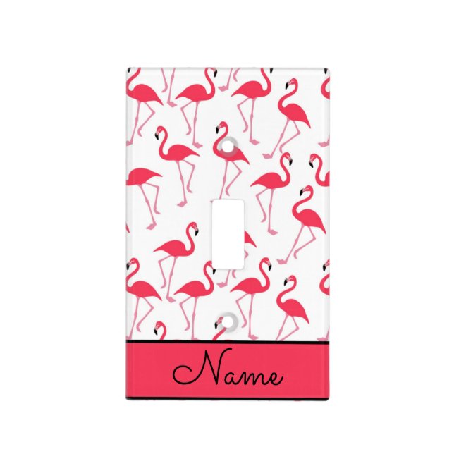 Flamingo with Name Light Switch Cover (Front)
