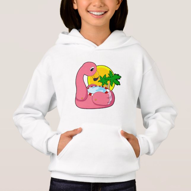 Flamingo with Pool Hoodie (Front)