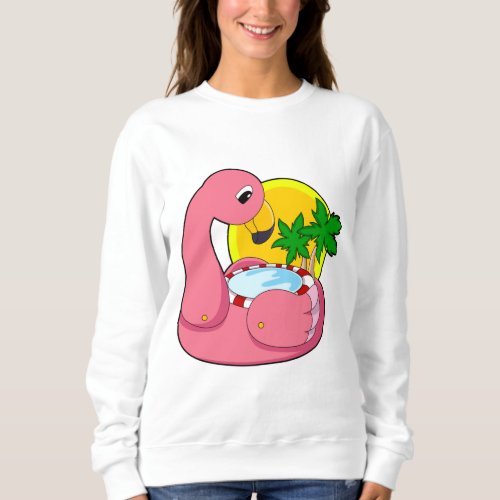 Flamingo with Pool Sweatshirt