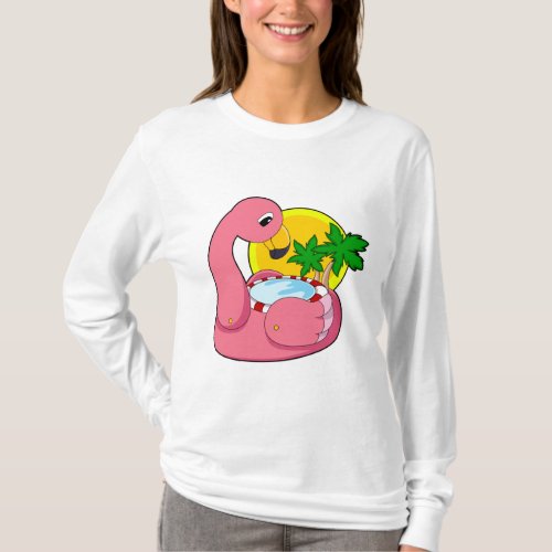 Flamingo with Pool T_Shirt