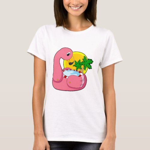 Flamingo with Pool T_Shirt