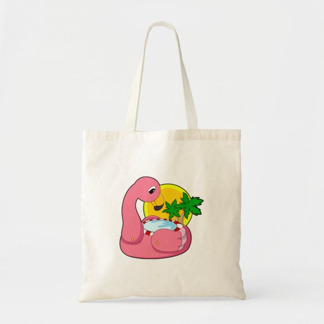 Flamingo with Pool Tote Bag (Front)
