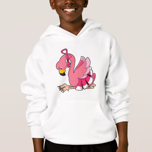 Flamingo with Ribbon Hoodie (Front)