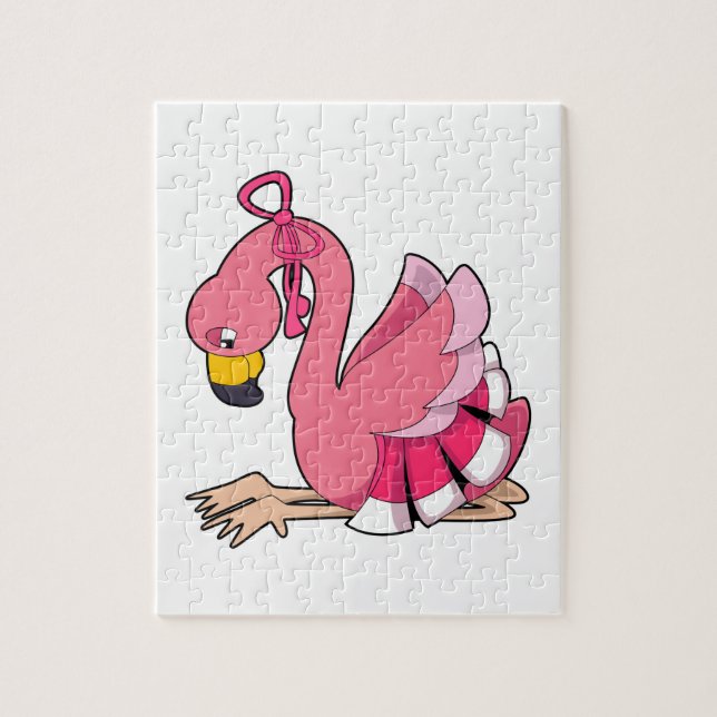 Flamingo with Ribbon Jigsaw Puzzle (Vertical)