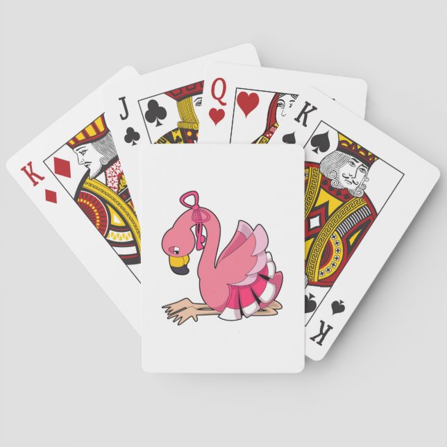 Flamingo with Ribbon Poker Cards (Back)
