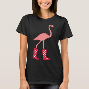 Flamingo with rubber boots T-Shirt