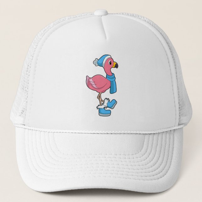 Flamingo with Scarf & Hat (Front)