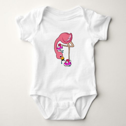 Flamingo with Shoes Baby Bodysuit