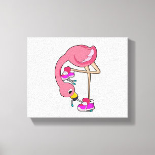 Flamingo with Shoes Canvas Print