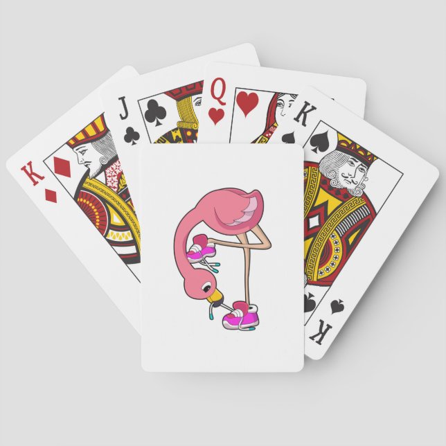 Flamingo with Shoes Poker Cards (Back)