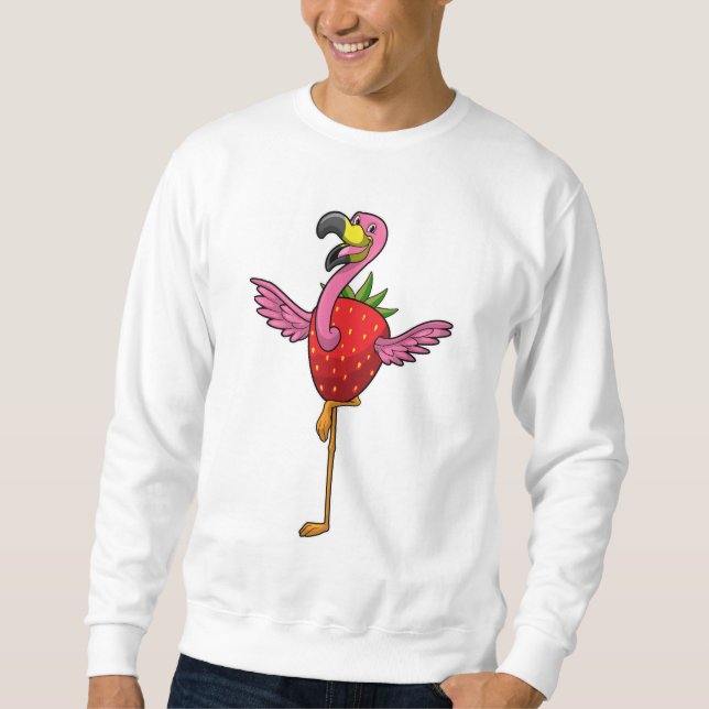 Flamingo with Strawberry Sweatshirt (Front)