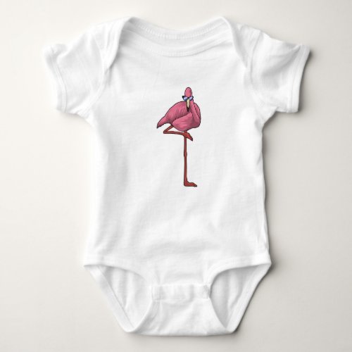 Flamingo with Sunglasses Baby Bodysuit