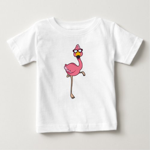 Flamingo with Sunglasses Baby T_Shirt