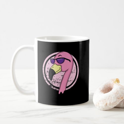 Flamingo with sunglasses coffee mug