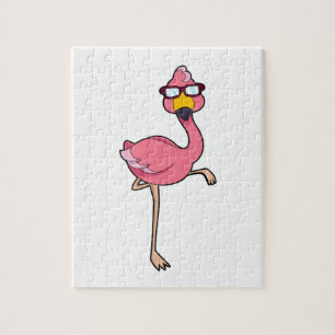 Flamingo with Sunglasses Jigsaw Puzzle