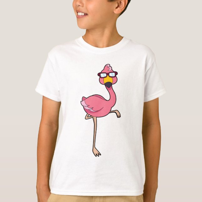 Flamingo with Sunglasses T-Shirt (Front)