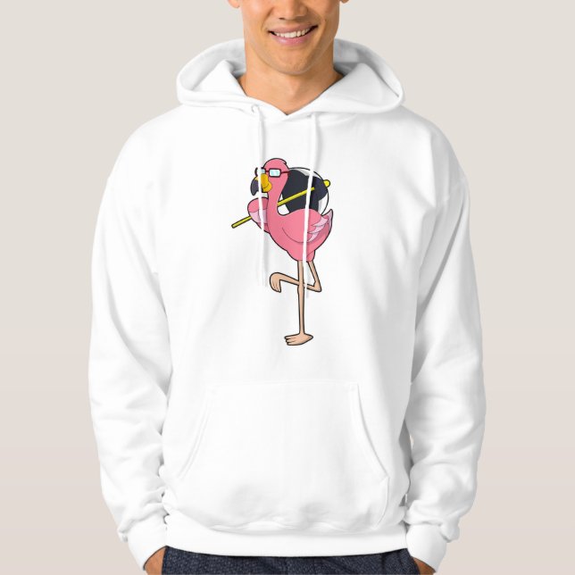 Flamingo with Umbrella Hoodie (Front)