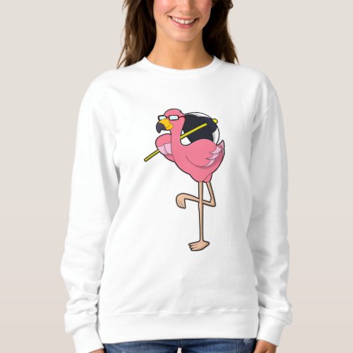 Flamingo with Umbrella Sweatshirt