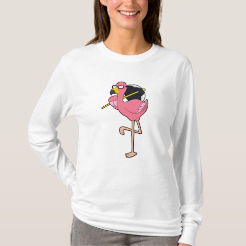 Flamingo with Umbrella T_Shirt