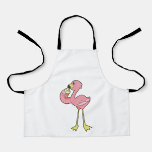 Flamingo with Waffle ice cream Apron