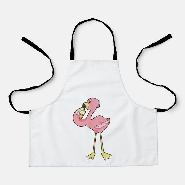 Flamingo with Waffle ice cream Apron (Front)