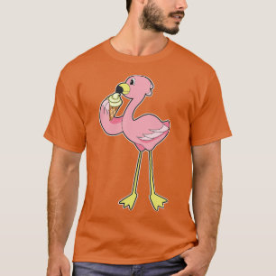 Flamingo with Waffle ice cream T-Shirt
