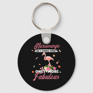 Flamingo Womens Nursemingo Like Normal Nurse Keychain