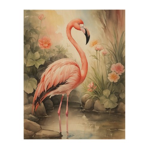 Flamingo Wood Wall Art