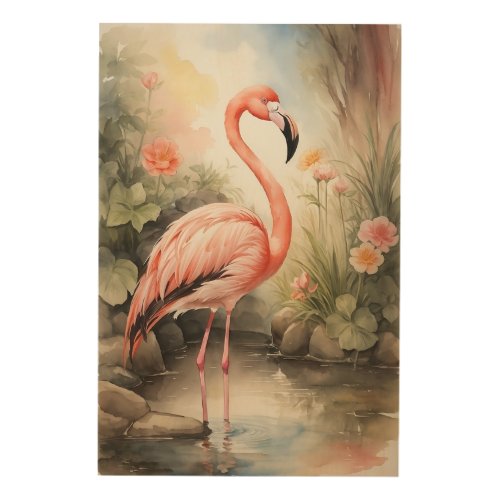 Flamingo Wood Wall Art