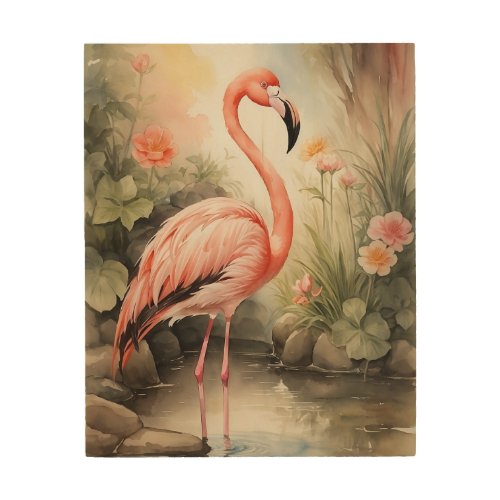 Flamingo Wood Wall Art
