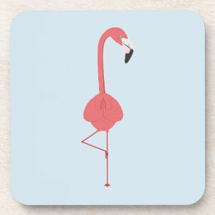 FLAMINGO YOGA BEVERAGE COASTER